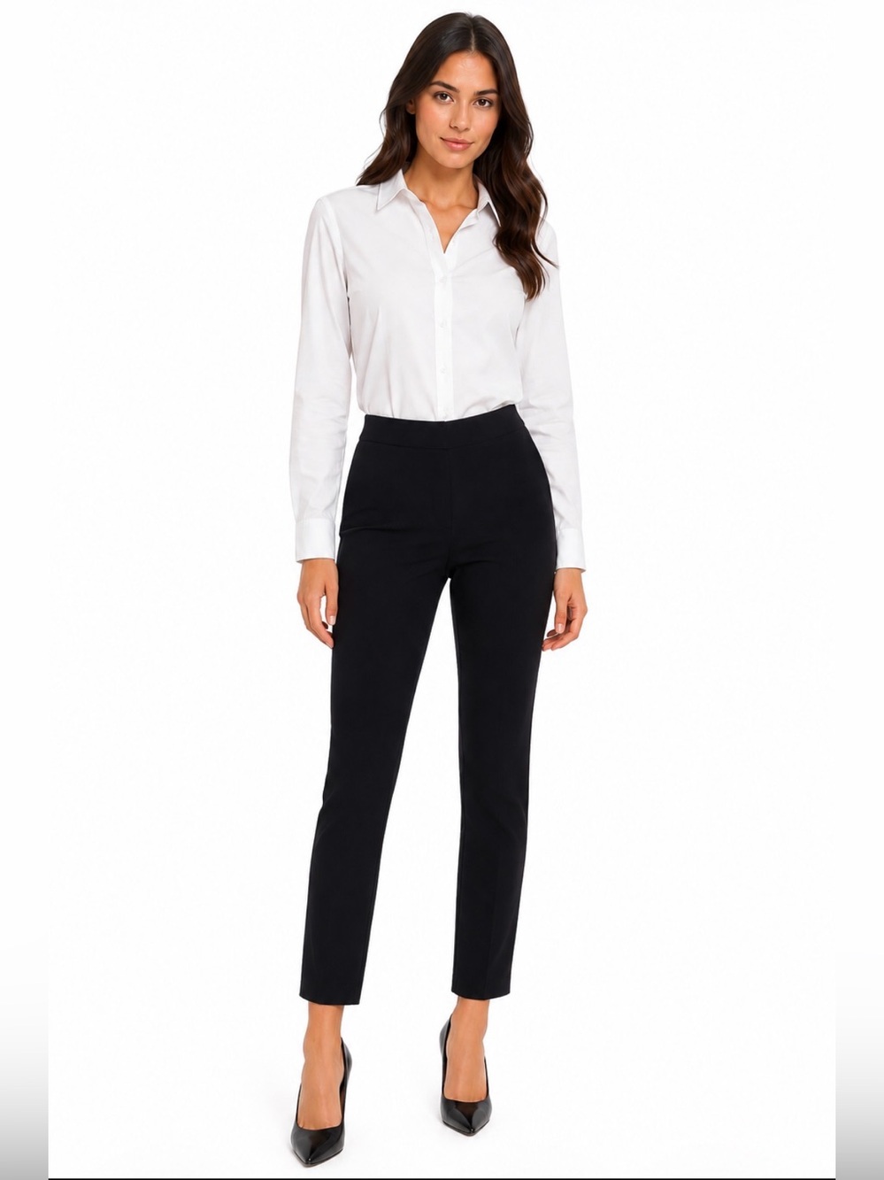 Rag & Bone Simone stretch pants pull-on high-rise career casual black size 4